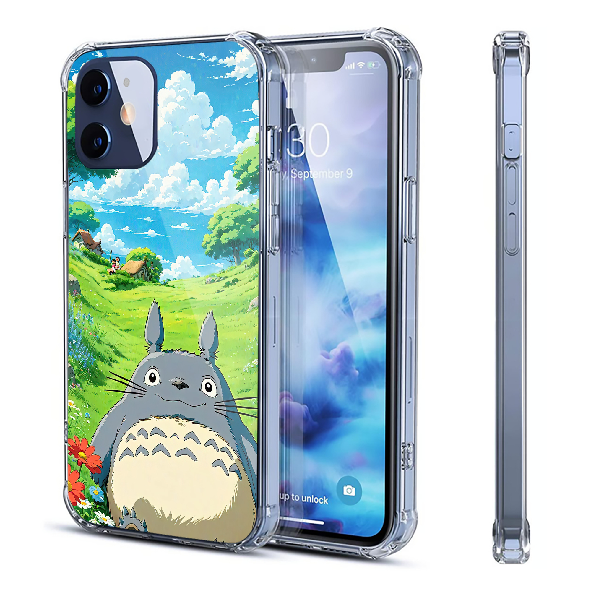 （画像用） となりのトトロ 草壁メイ 草壁サツキ My Neighbor Totoro Satsuki Kusakabe Mei Kusakabe 【iPhone 12シリーズ対応】透明スマホケース（クリアソフトケース）
